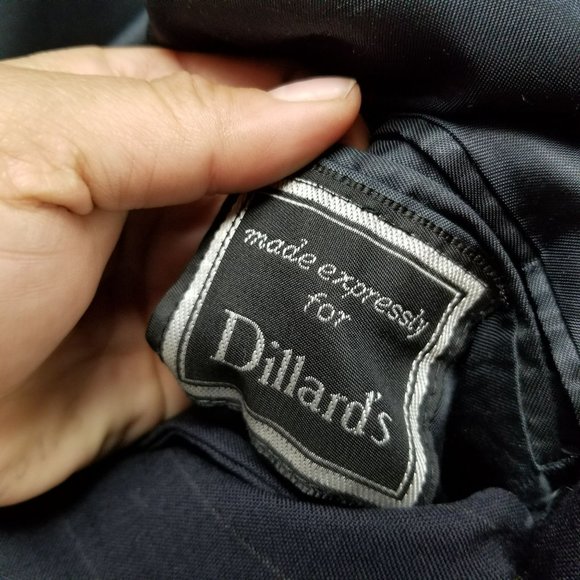 Christian Dior Jacket Mens 42L Blue Stripe Wool Long Sleeve 2 Button Blazer Suit - Picture 7 of 16